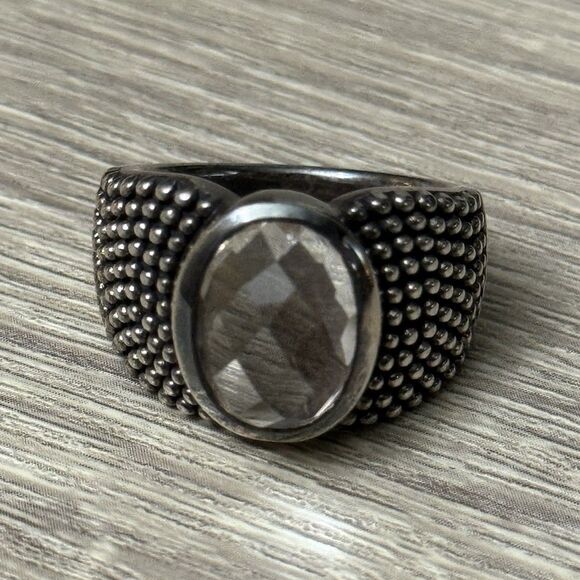 Michael Dawkins Size 9 Sterling Silver Clear Quartz Ring - Picture 4 of 8